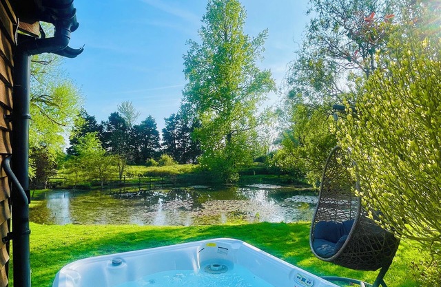 The perfect getaway. Set in stunning gardens overlooking a beautiful lake