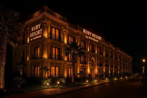 The Ruby Resort, Vrindavan #prime location #luxury rooms #near prem mandir #restaurant #big lawn #parking # by nandan group#