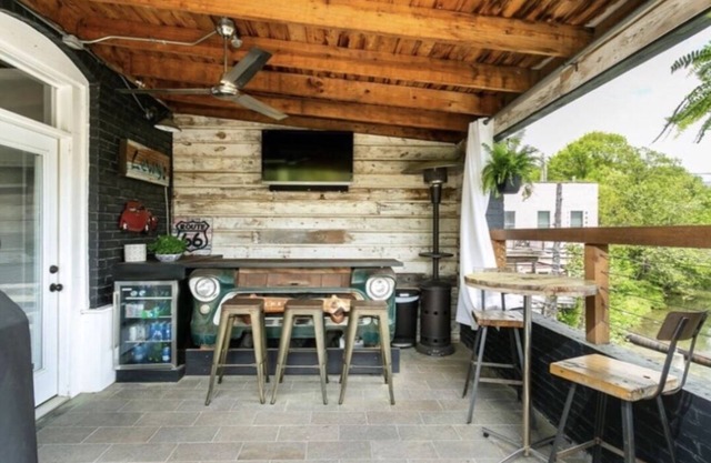 "The Spring Loft" located in Downtown Siloam Springs, Arkansas on Sager Creek