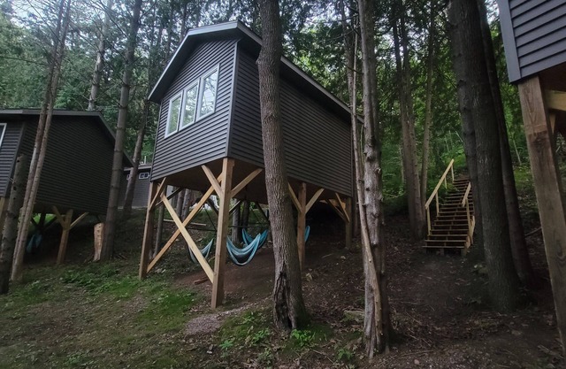 Three Treehouse Cabins in the Bluff Woodlands