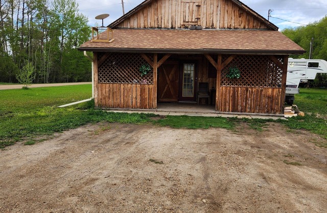 Timber Frame Building in a Rural Setting.