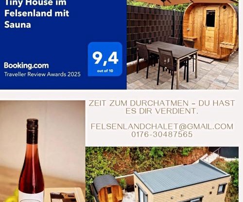 Tiny House im Felsenland mit Sauna