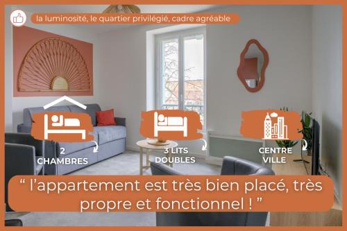 Tournette -6 pers - Hyper Centre - WIFI
