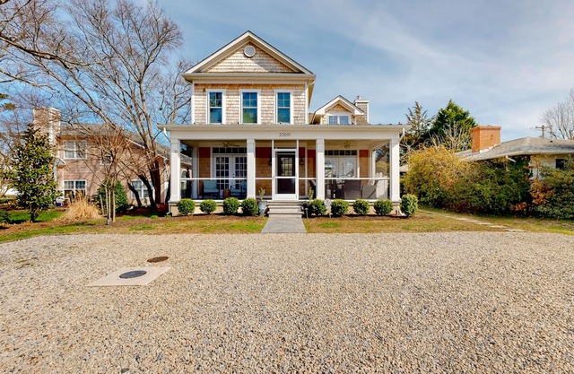 Town of Rehoboth Beach inviting home with heated pool, firepit, central AC, W/D