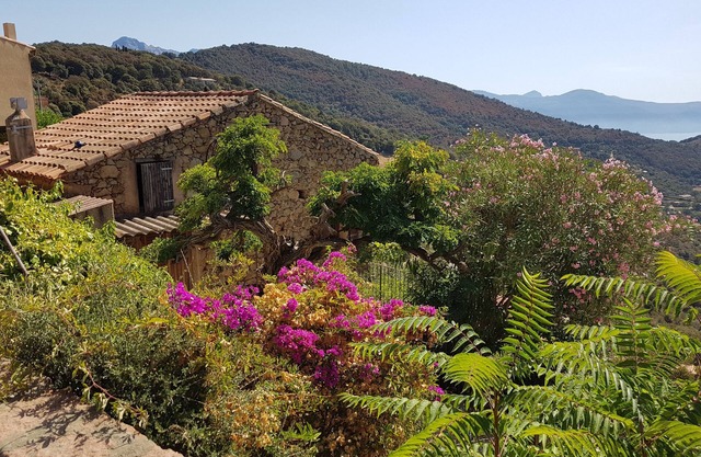 Traditional house, spectacular view of the Gulf of Porto
