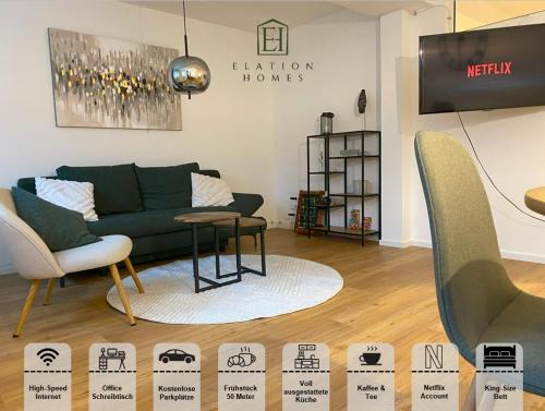 traumhafte Business & Relax Wohnung direkt im Stadtkern Oettingens by Elation Homes