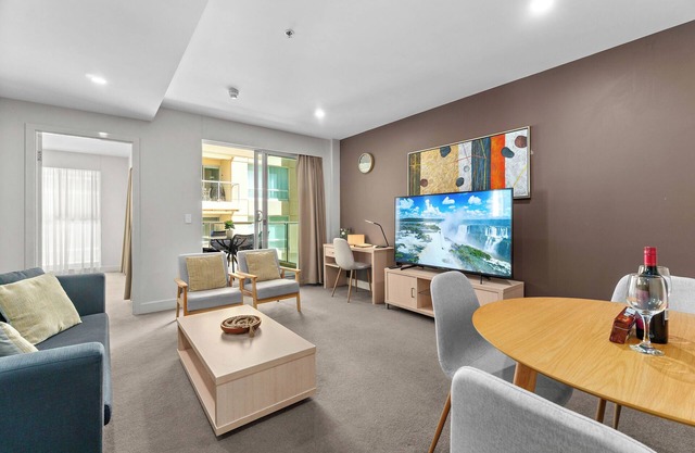 Ultima Escapes · Glenelg Beachfront Bliss · Beach View Pool Gym Parking Wi-Fi