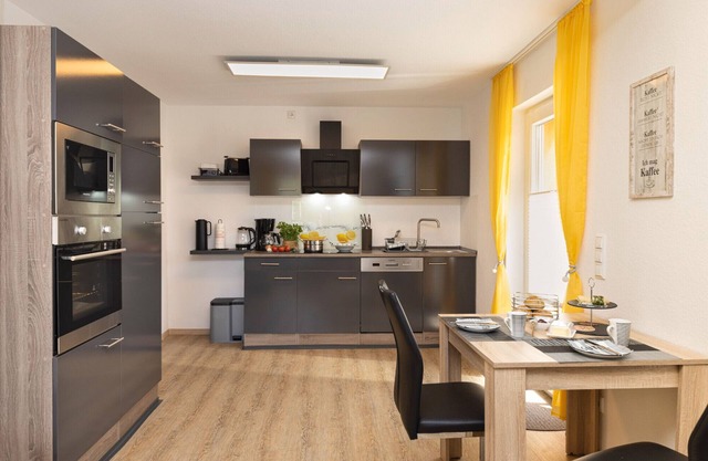 Vacation apartment with private patio and view of the stream