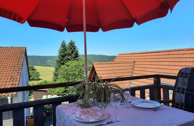 Vacation farm apartment with 2 rooms, kitchen with nice balcony, family-friendly