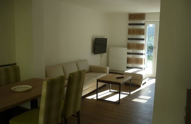 Vacation home with double bed, bunk bed and balcony