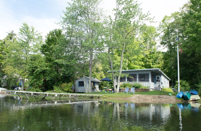 Vacation or work away from home! Private Beach Lakefront Cottage in Lenox MA