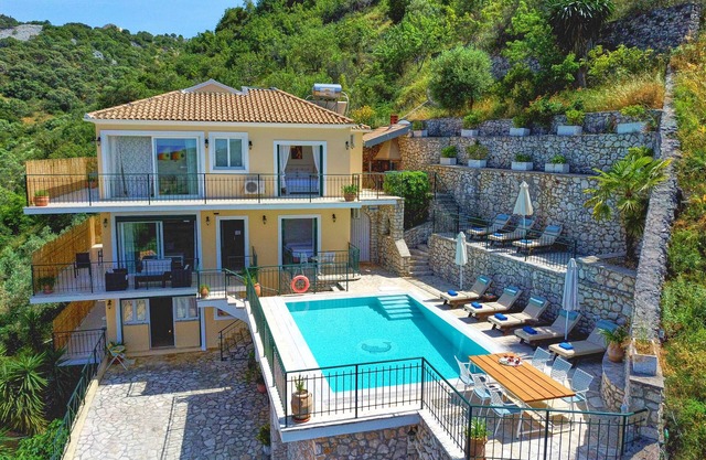 Villa Spiros with private heated pool Imerolia Kassiopi