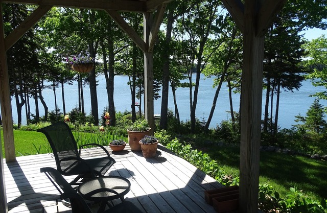 Water Front post and beam guest house "Thyme & Tide", on Muscongus Bay.