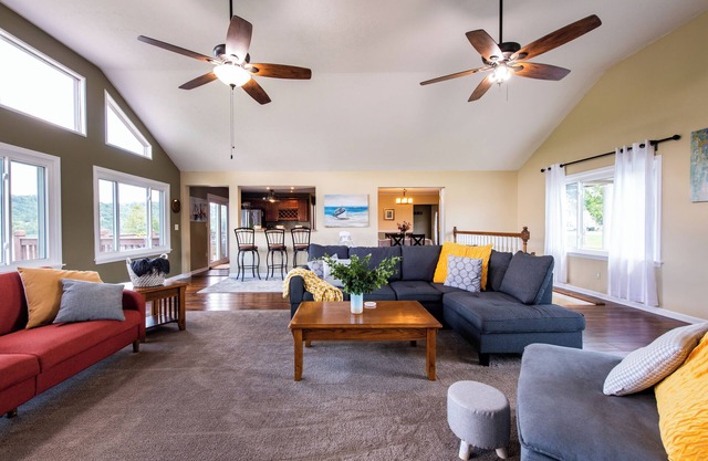 Waterfront Cabin w/A View! Large Family Retreat + Pet-Friendly