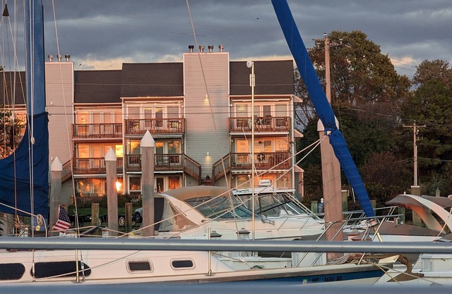 Waterfront in Historic Rock Hall, overlooking the main harbor and Chesapeake Bay