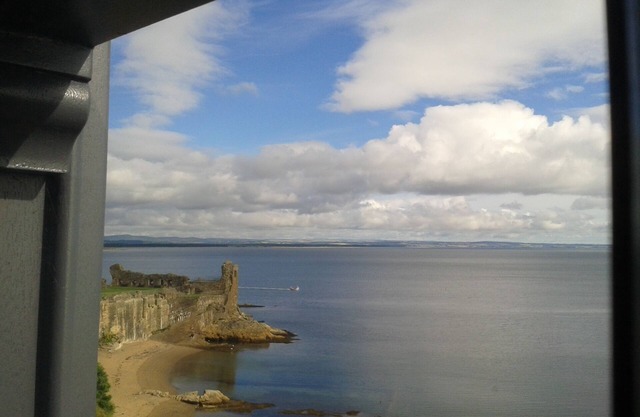 Waterfront townhouse in heart of St Andrews directly overlooking Castle on rocks