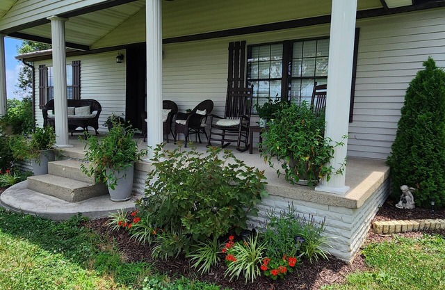 Welcome to our charming farmhouse retreat nestled in the Kentucky countryside.