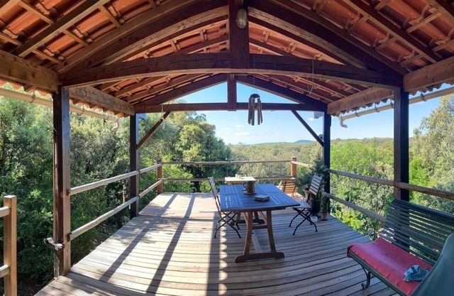 Wooden house in a quiet natural setting