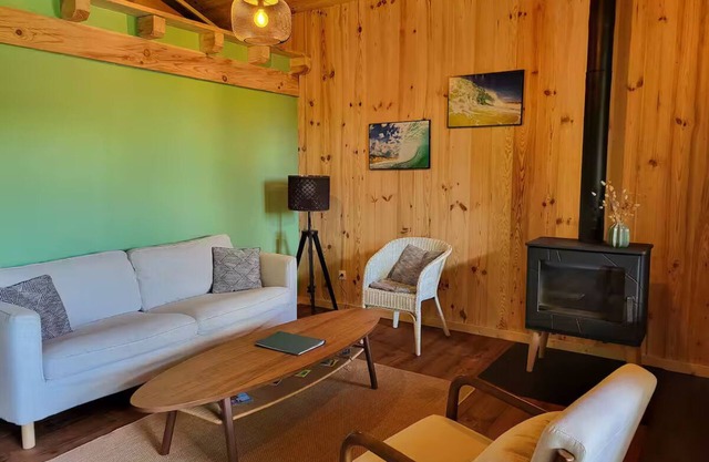 Wooden house in nature