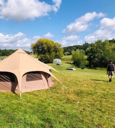 yurt Hertford farm stay riverside firepit bbq