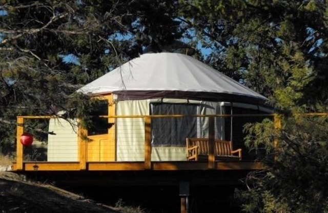 Yurt views of Flathead Lake