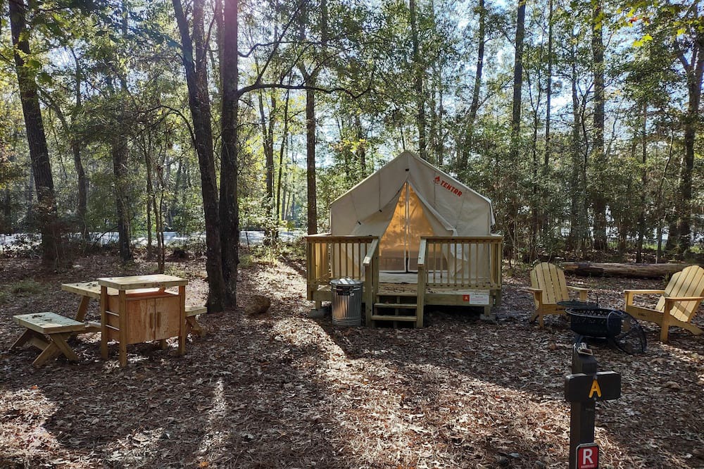 West Livingston RV Rental | Tentrr State Park Site - Texas Lake Livingston State Park - Site A - Single Camp