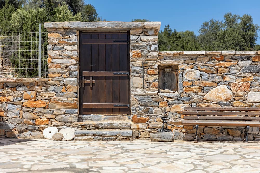 Naxos House | Mitatos Ancient Cave Retreat - Patio with SeaViews
