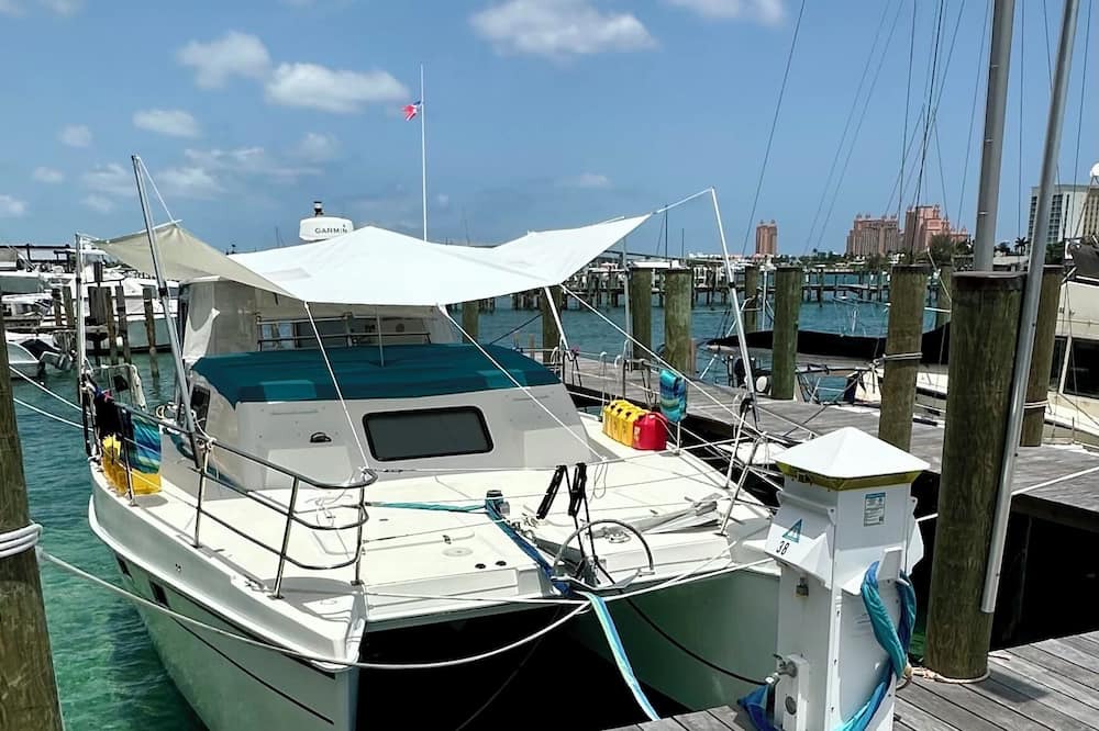 Downtown Nassau Boat Rental | 44 foot motor catamaran