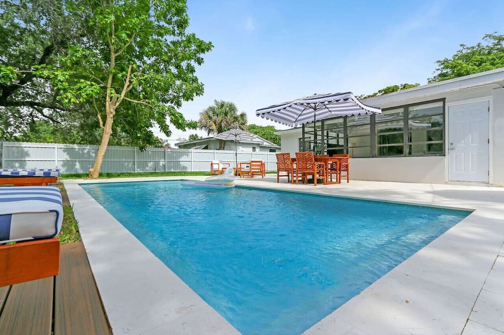 North Miami House | Charming 4BR Oasis with Saltwater Pool & Parking
