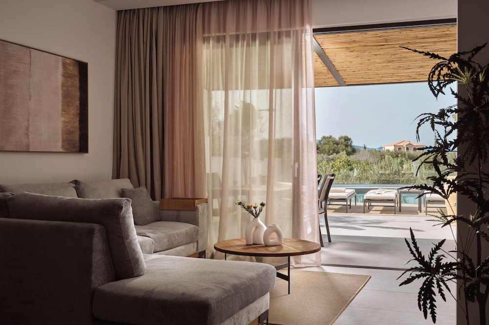Psarou Villa | Villa with beautiful view and breathtaking sunset.