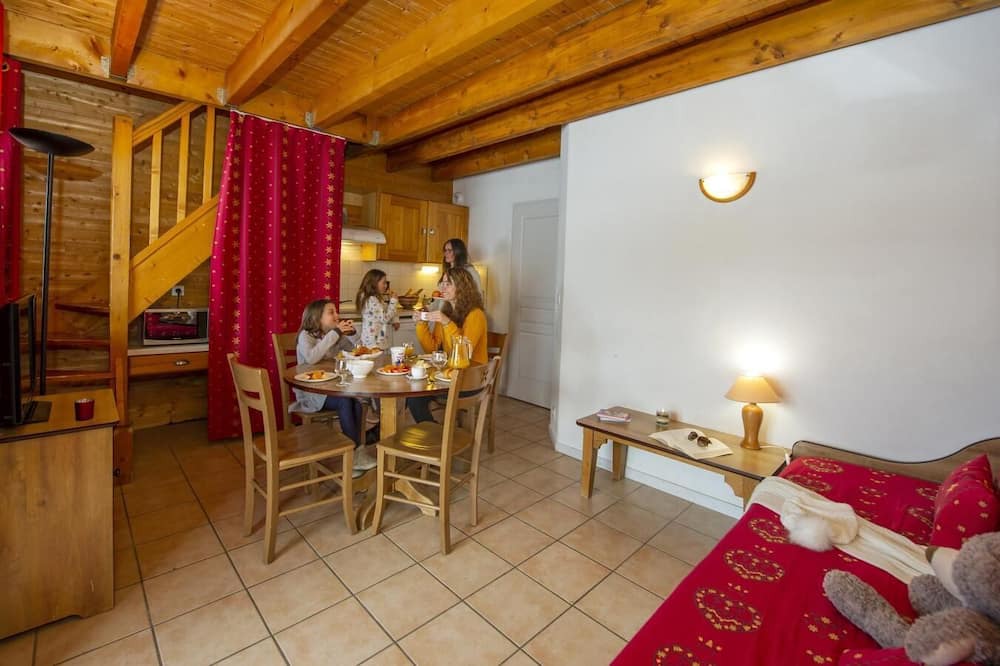 Montgellafrey Ski Chalet | Chalet, 200m from ski slopes, swimming pool, sauna, balcony, tv, ski locker, 35-40m²