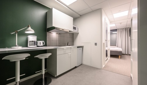 Double Room, Kitchen, City View