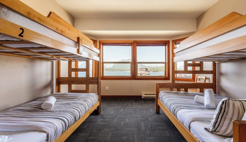 Private room with ocean views and shared bathrooms