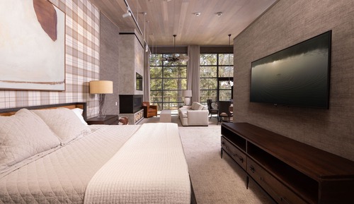 Signature Studio Suite, 1 King Bed with Sofa bed, Fireplace