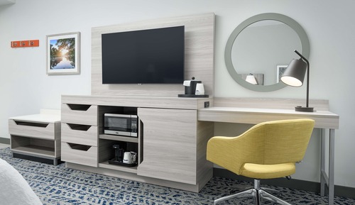 Room, 1 King Bed with Sofa bed, Refrigerator & Microwave