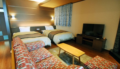 201 Deluxe Twin Room with Indoor Silver Hot springs, Non Smoking