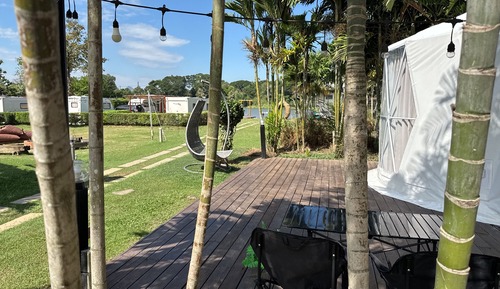 Yurt Tent Pool View