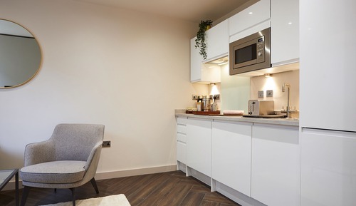 City Studio, 1 Double Bed, Kitchen