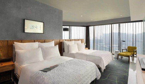 Deluxe Room, 2 Double Beds, City View