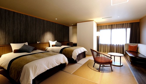 Annex Modern Japanese Twin Room, Non-Smoking (Bed size 110 cm x 2 + Extra Bed, Up to 3 Guests)