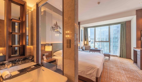 Club Room, 1 King Bed, City View