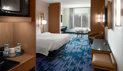 Suite, 1 King Bed with Sofa bed (Hearing Accessible)