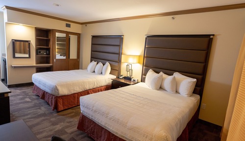 Standard Room, 2 Queen Beds, Non Smoking, Refrigerator & Microwave