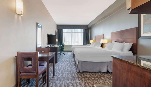 Standard Room, 2 Queen Beds, Non Smoking, Refrigerator & Microwave