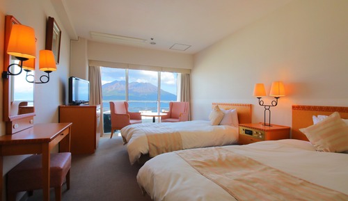 High Floor Twin Room, Non Smoking (Sakurajima View)