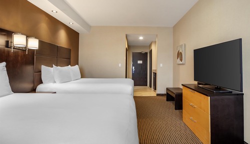 Standard Room, 2 Queen Beds, Non Smoking, Refrigerator & Microwave