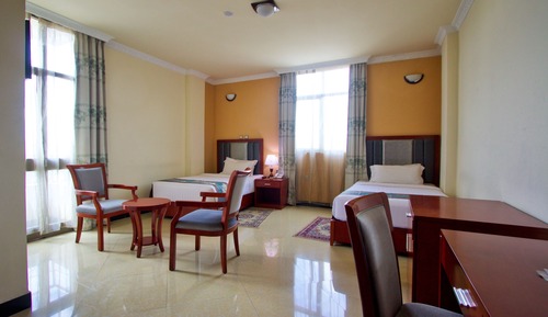 Economy Double Room, Multiple Beds, Non Smoking, City View