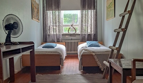 Economy Double Room, 2 Twin Beds, Shared Bathroom