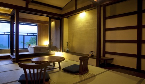 Japanese Room w/ Private Onsen (2F, no kids under 12yrs) Halfboard (BF & Dinner), Check-in 3pm-6pm