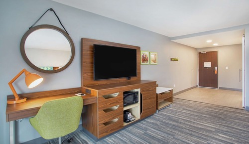 Room, 1 King Bed with Sofa bed, Refrigerator & Microwave